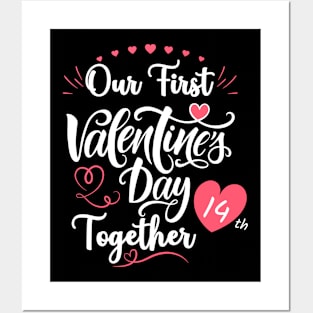 Our first valentine's day together couple love Posters and Art